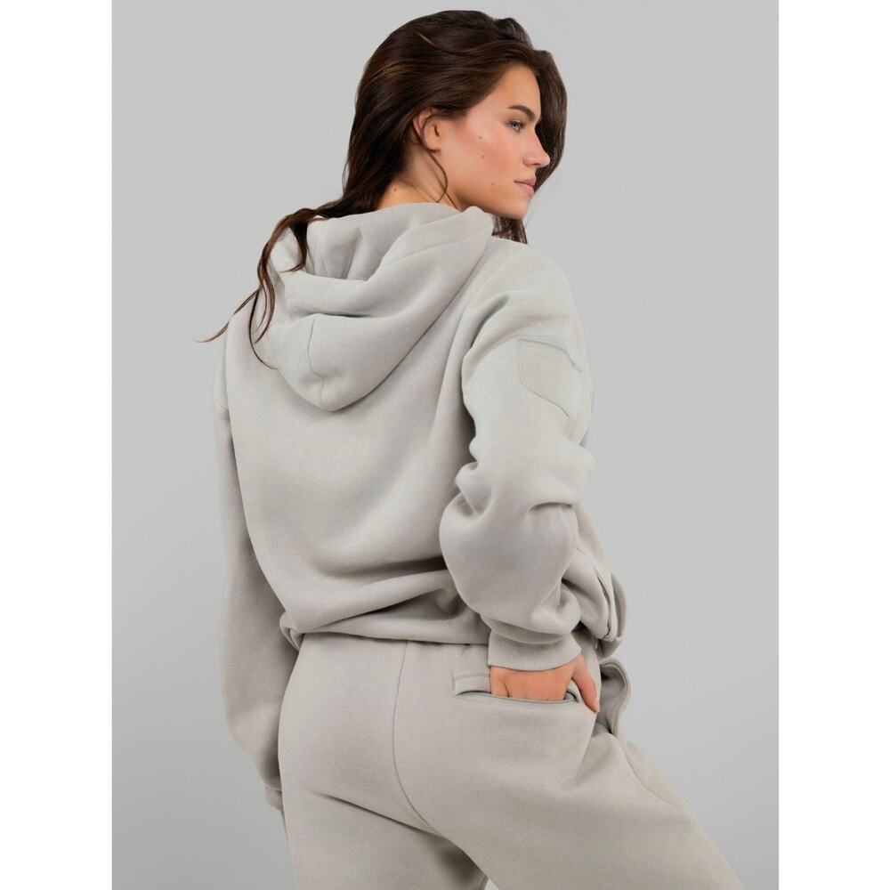 Nwt Comfrt Travel Essentials Hoodie Stone Color. Retails $130 — image 3 of 7